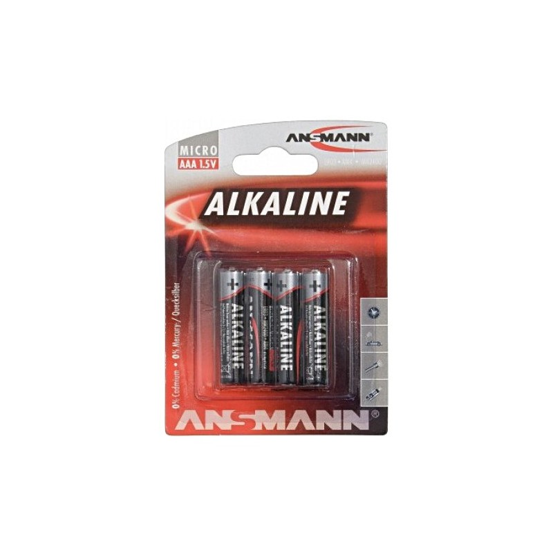 Piles Ansmann alcaline AAA LR03 1.5V x4