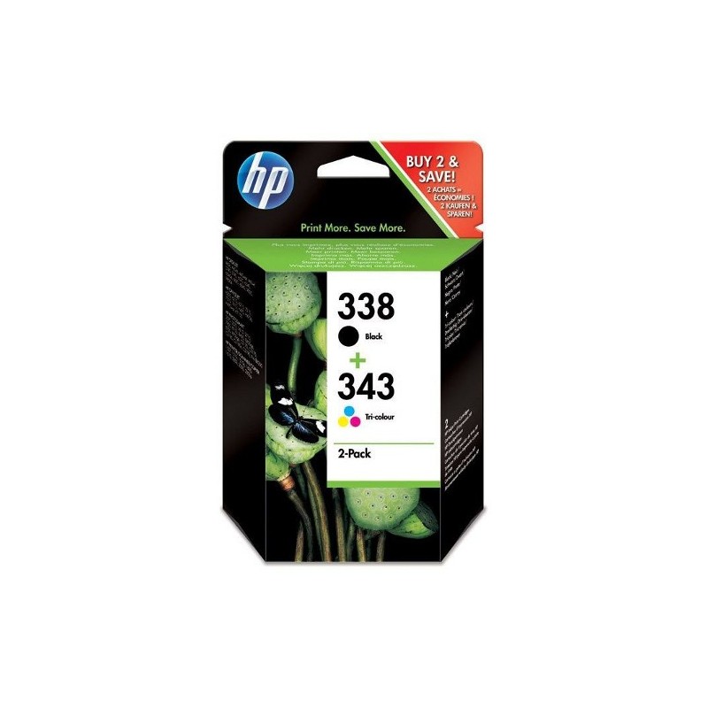 Cartouche HP n°338 + n°343 BK+Color