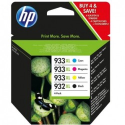 Cartouche HP n°932 BK XL et n°933 CMY XL
