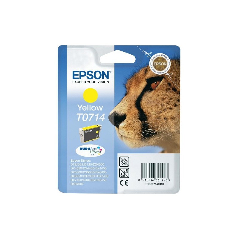 Cartouche EPSON Guépard T0714 Y