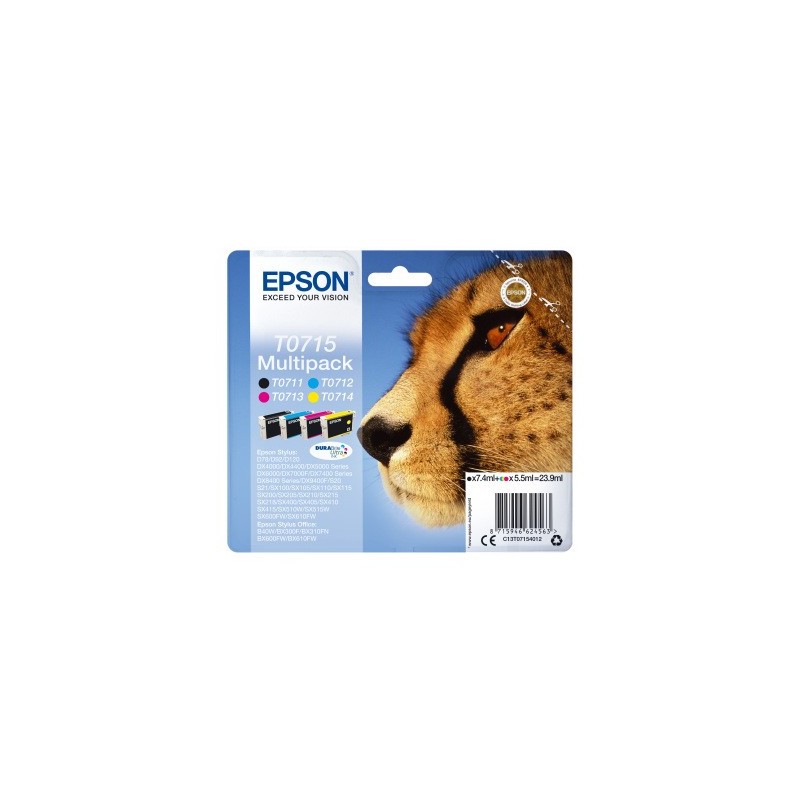 Multipack EPSON T0715 Guépard Pack CMYBK