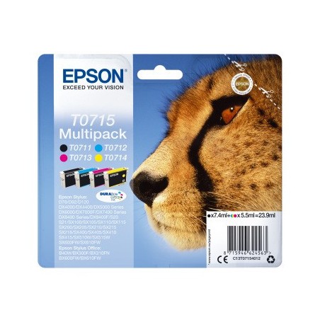 Multipack EPSON T0715 Guépard Pack CMYBK