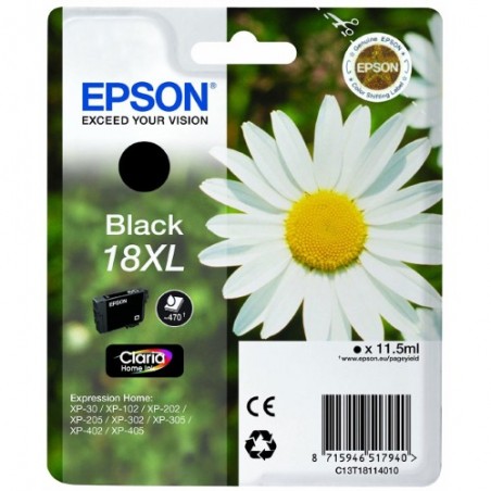 Cartouche EPSON 18XL Pâquerette Noir