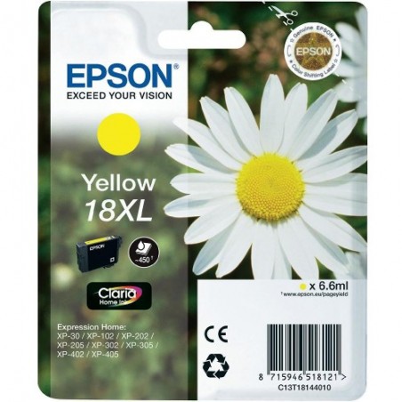 Cartouche EPSON 18XL Pâquerette Jaune