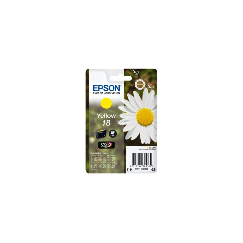 Cartouche EPSON 18 Pâquerette Jaune