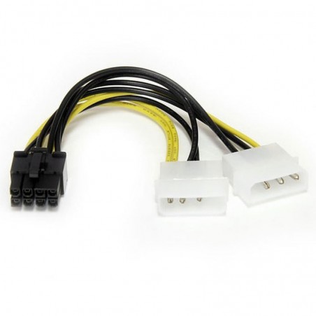 Câble adaptateur alim. Molex vers 8 pins PCI-E 15cm