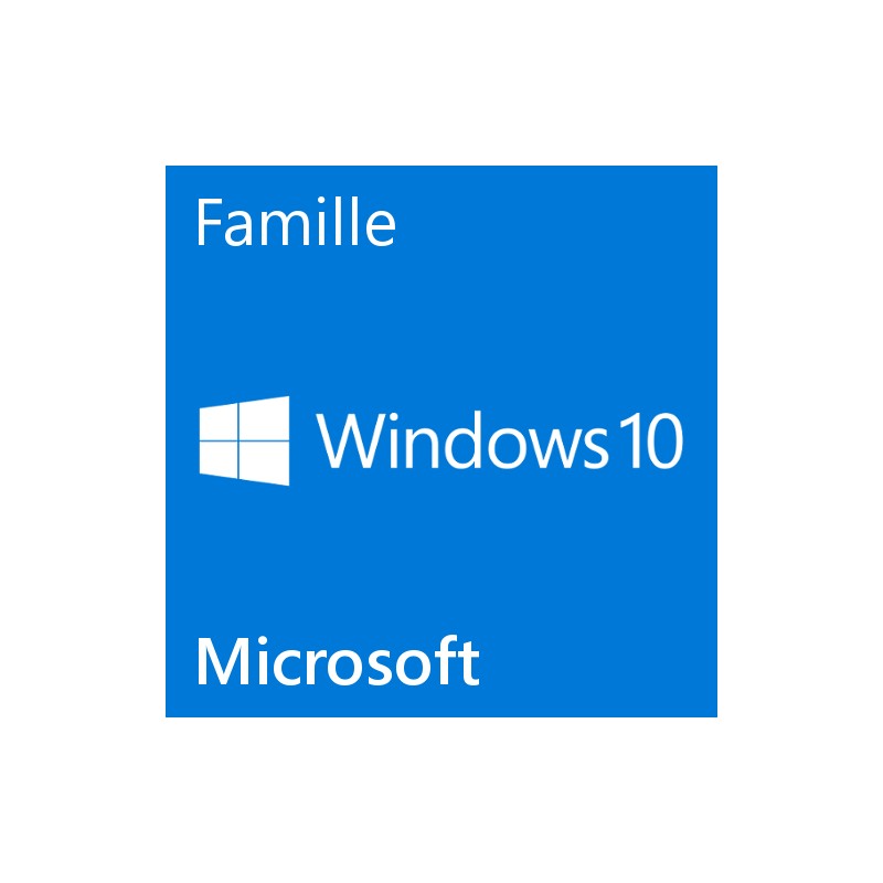 Microsoft Windows 10 Famille 64 bits (Licence Dématérialisée)