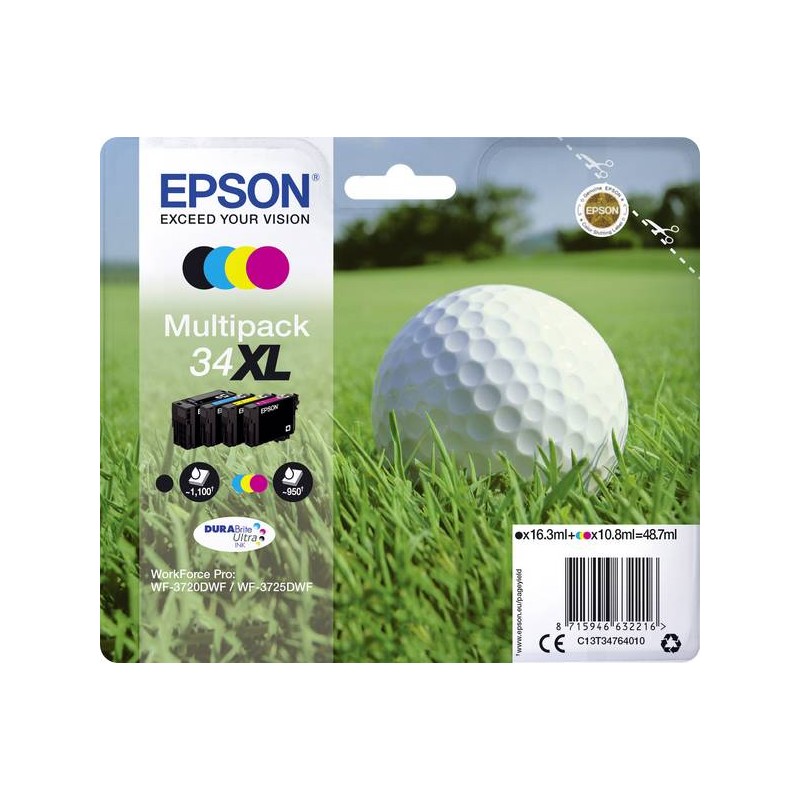 Pack cartouches EPSON 34 XL CMYBK