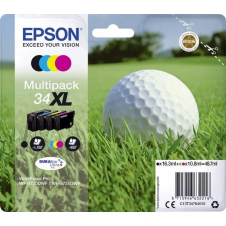 Pack cartouches EPSON 34 XL CMYBK