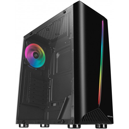 Boitier ATX Mars Gaming MCX RGB avec panneau vitré (Noir)