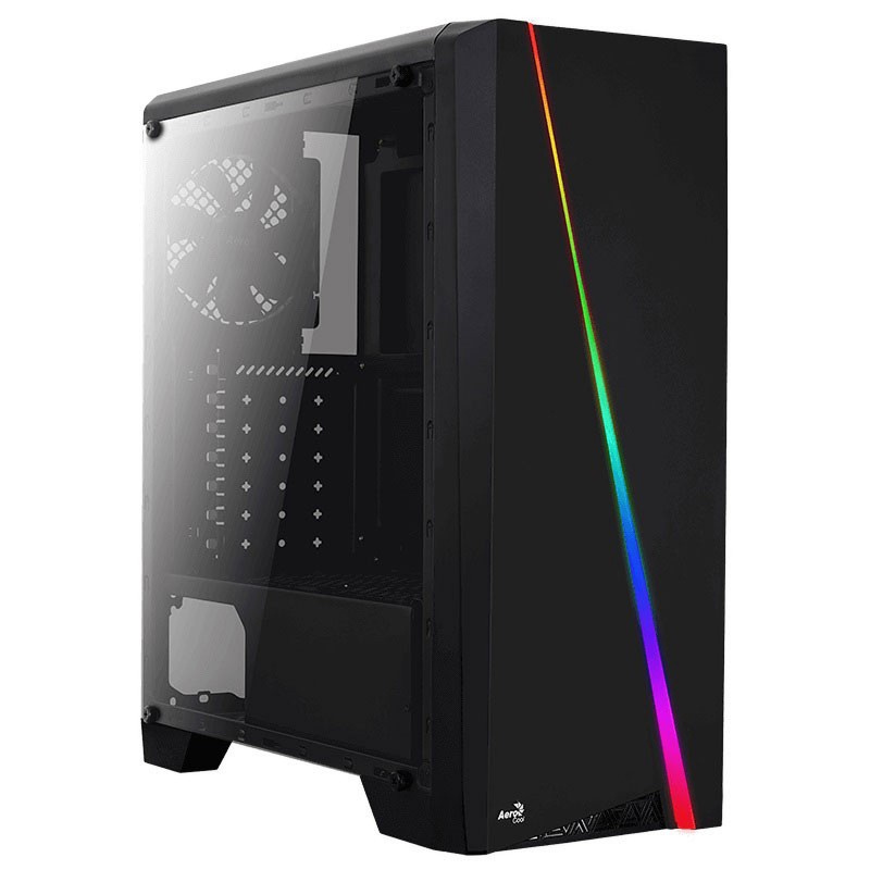 Boitier ATX AeroCool Cylon RGB avec panneau vitré (Noir)