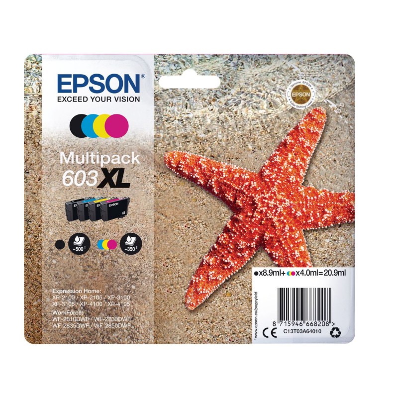 Pack cartouches EPSON 603XL Etoile de mer CMYBK