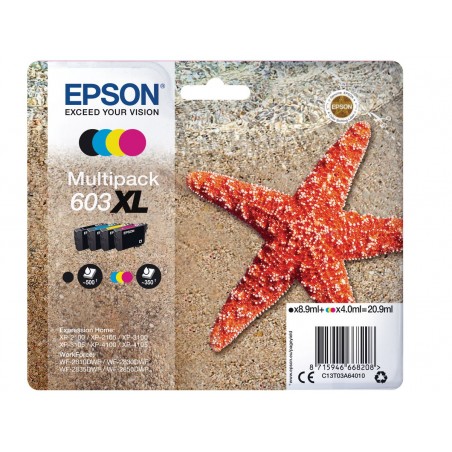 Pack cartouches EPSON 603XL Etoile de mer CMYBK
