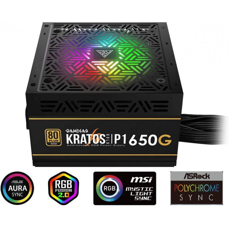 Alimentation Gamdias Kratos P1-650G RGB 650W 80+ Gold