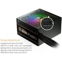 Alimentation Gamdias Kratos P1-650G RGB 650W 80+ Gold