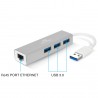 Carte réseau USB Advance RJ45 1000 Mbps + 3x USB 3.0