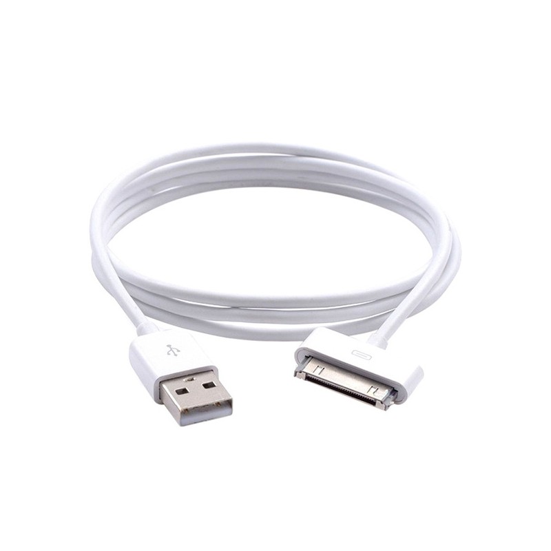 Câble USB pour iPhone 4 / 4S / iPad 1m blanc