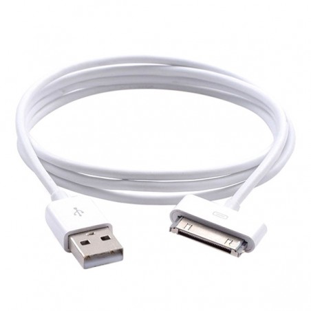 Câble USB pour iPhone 4 / 4S / iPad 1m blanc