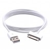 Câble USB pour iPhone 4 / 4S / iPad 1m blanc