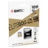 Carte mémoire micro SD avec adaptateur SD EMTEC Elite Gold 128Go
