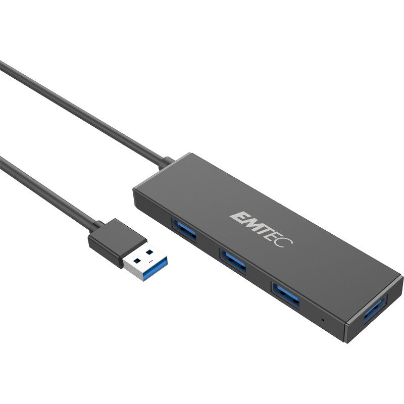 HUB USB 3.1 Emtec 4 ports Ultra Slim noir
