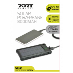 Batterie USB powerbank Port Connect solaire 8000mAh