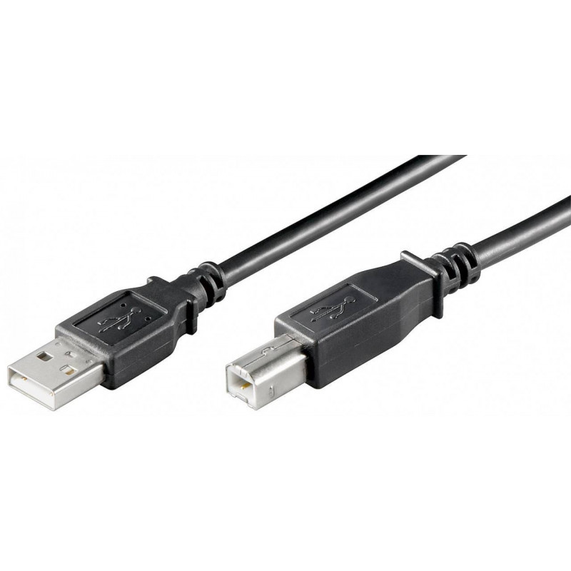 Câble USB 2.0 A-B 1.80m Goobay noir