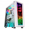Boitier ATX Mars Gaming MC-ART RGB avec panneaux vitrés (Blanc)