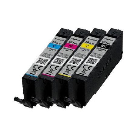Pack cartouches Canon CLI-581 XXL Cyan Magenta Jaune Noir