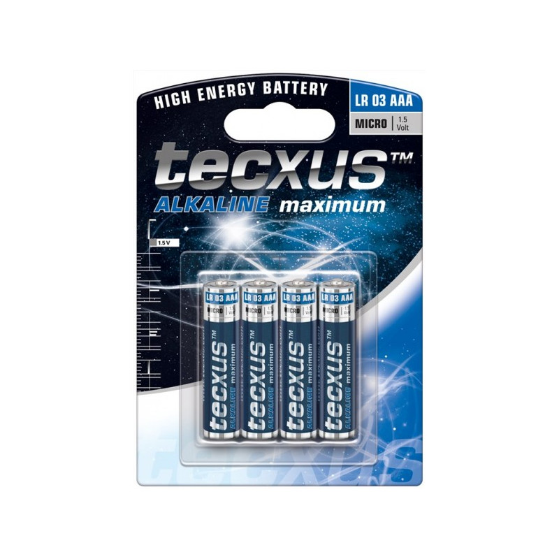 Piles LR3 AAA 1.5V Tecxus alcaline x4