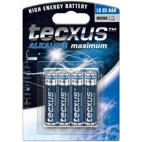 Piles LR3 AAA 1.5V Tecxus alcaline x4