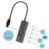 HUB USB 3.0 I-Tec Metal Charging 4 ports + alimentation