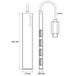 HUB USB-C Advance Xpand Smart 4x USB 3.0