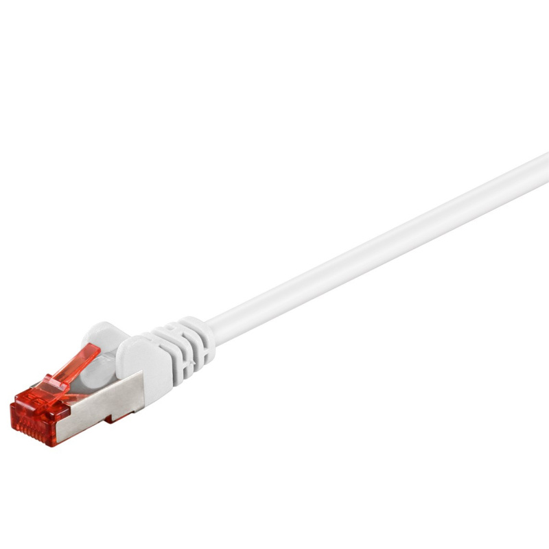 Cordon RJ45 Cat. 6 S/FTP 2m blanc Goobay