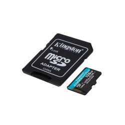 Carte mémoire microSDXC Kingston Canvas Go Plus 128Go class 10 + adaptateur SD