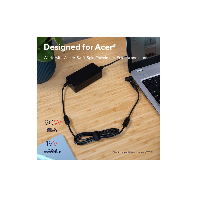 Chargeur universel Trust Maxo Acer 90W - 3 embouts