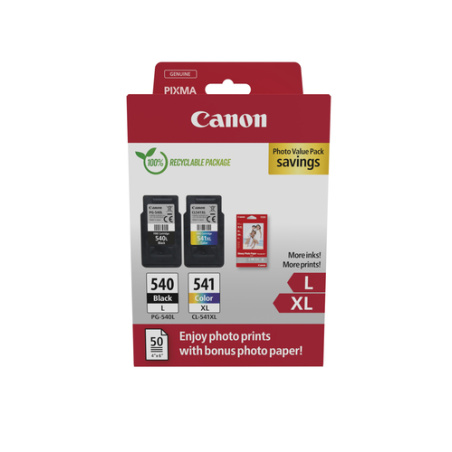 Pack 2 cartouches d'encre Canon PG-540L/CL-541XL Photo Value Pack (Noir/Couleurs