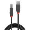 Cable Lindy USB 2.0 type A - B M/M 5m (Noir/Rouge)