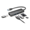 Hub USB-C 3.0 NGS iHub Reader - 3 ports USB-A + lecteur de cartes (Gris)
