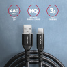 Câble Axagon USB Type A - Type C M/M 1m (Noir)