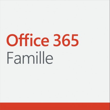 Microsoft Office 365 Famille 6 utilisateurs/1 an (Licence Dématérialisée)