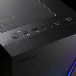 Boitier Moyen Tour ATX Gamdias Argus E5 RGB avec panneau vitré (Noir)