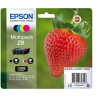 Pack 4 cartouches d'encre Epson Fraise 29 (Noir + Couleurs)