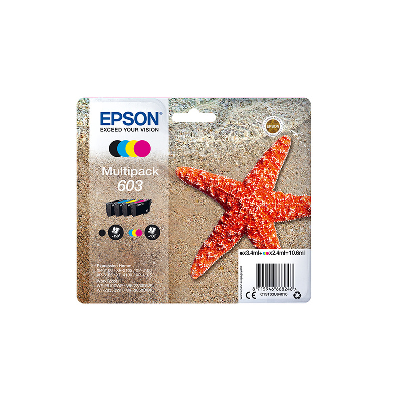 Pack cartouches EPSON 603 Etoile de mer CMYBK