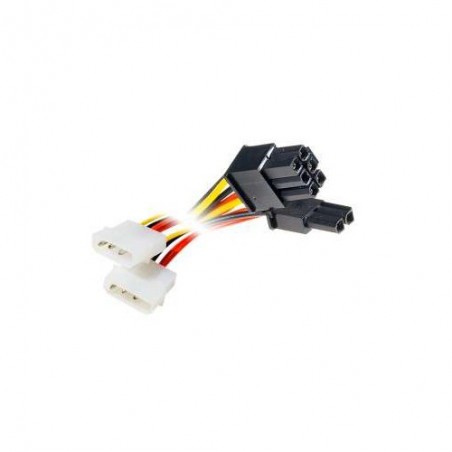 Câble adaptateur alim. 6+2 pts pour carte PCI express